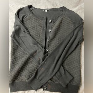 Halogen black quilted sweater